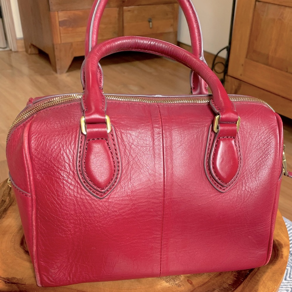 J.Crew Burgundy satchel bag.